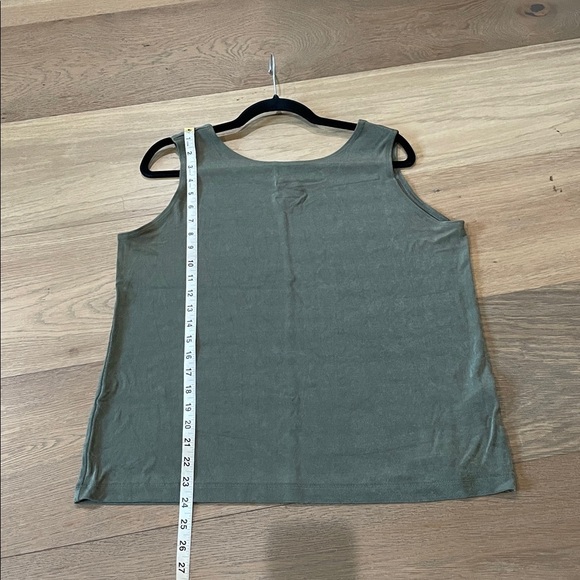 Chico's Travelers Cardigan, Sleeveless Top, Pants Size 3 - Green - 3 Piece Set - Picture 6 of 15